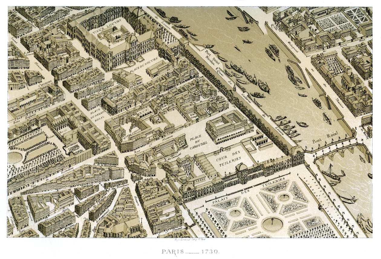 Parijs, Frankrijk, c1730 door Unbekannt