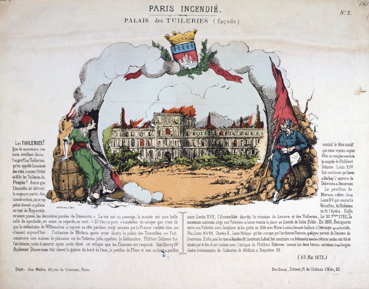 Parijs in brand, 1871 door Unbekannt