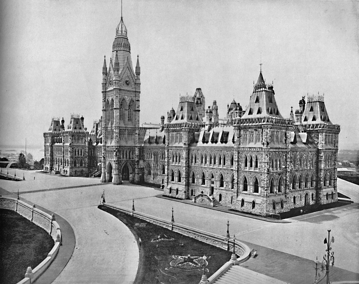 Parlementsgebouwen, Ottawa, Canada, ca. 1897 door Unbekannt