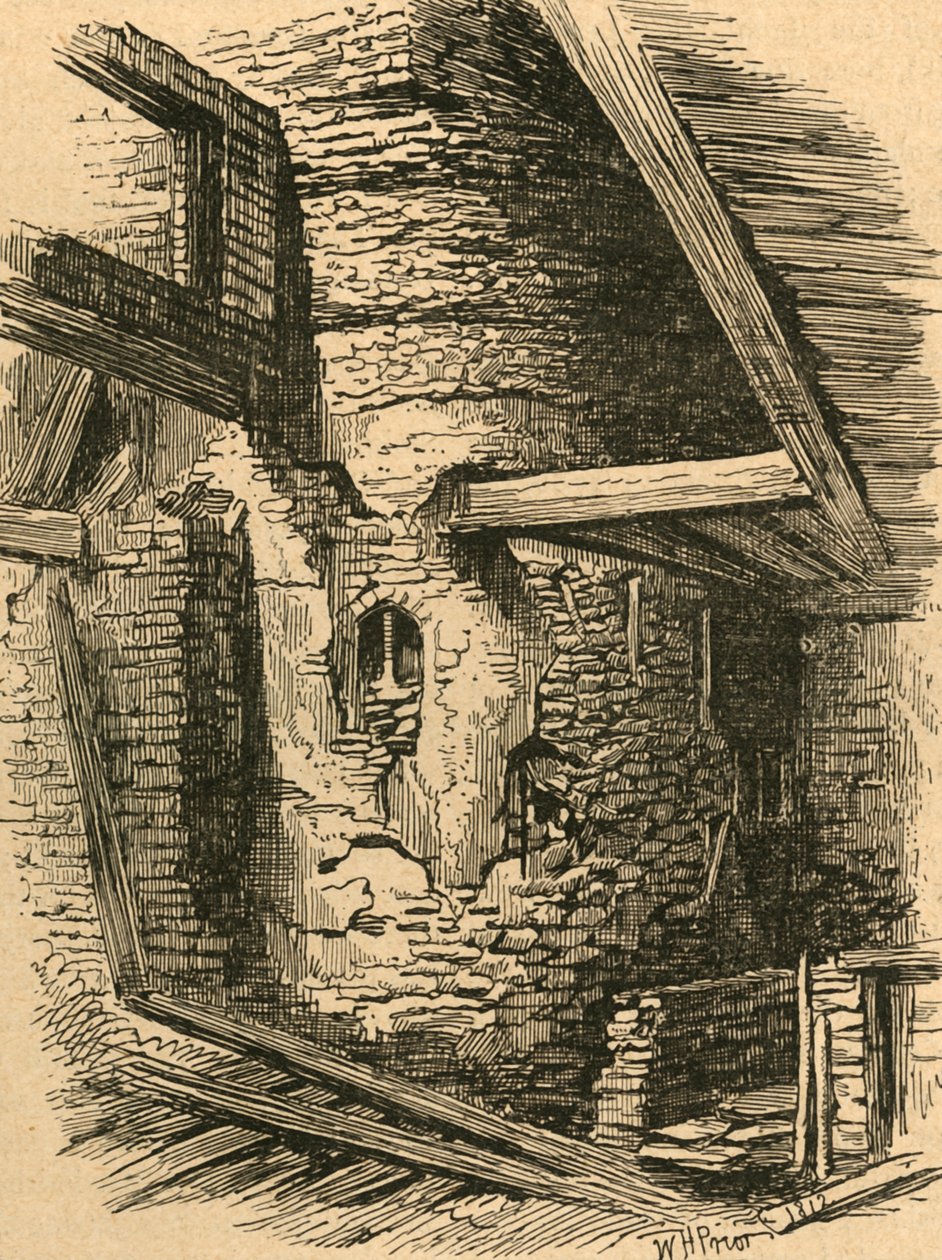 Deel van de oude Londense muur bij Falcon Square, 1870, 1897 door Unbekannt