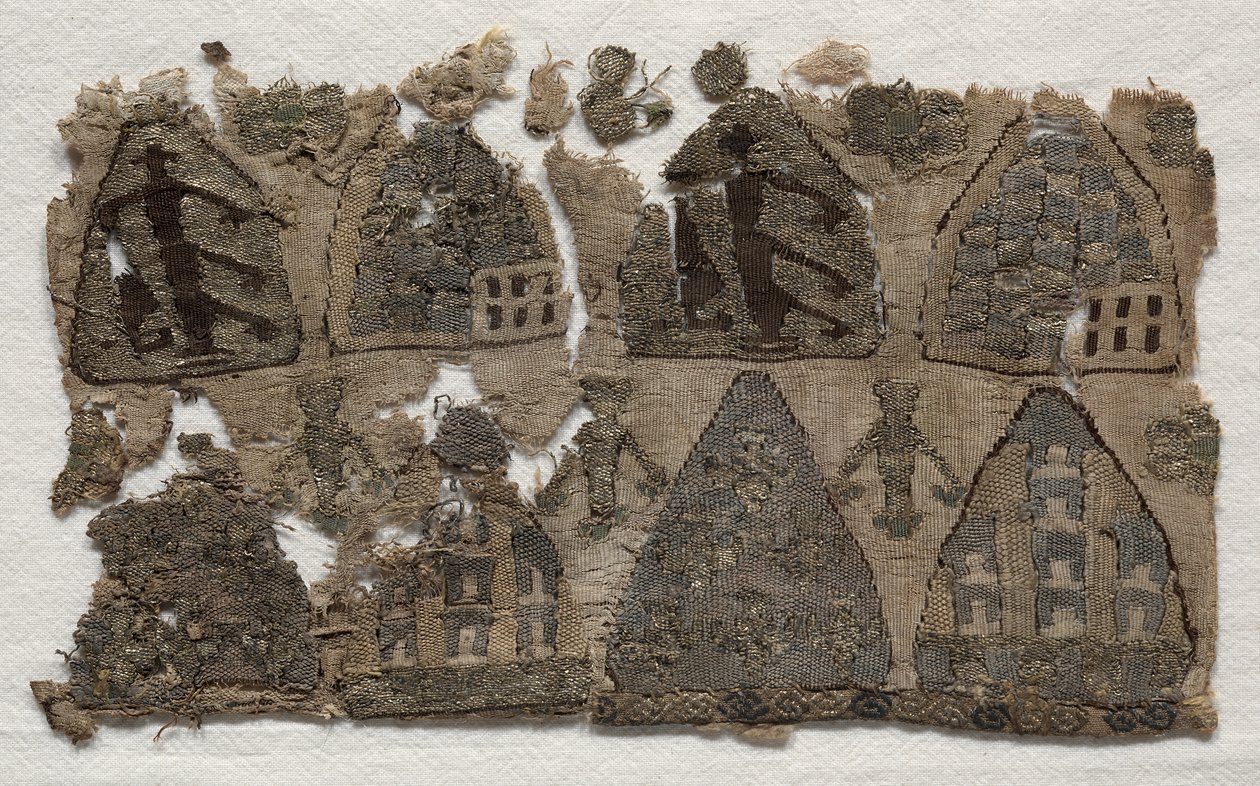 Deel van een relikwiezak, 1250-1299 door Unbekannt