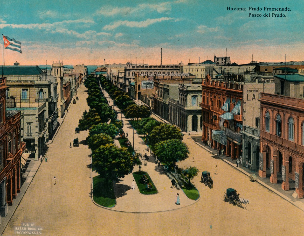 Paseo del Prado, Havana, Cuba, c1920 door Unbekannt