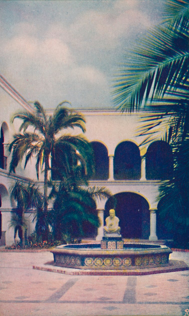 Patio van het Huis van Gastvrijheid, ca. 1935 door Unbekannt