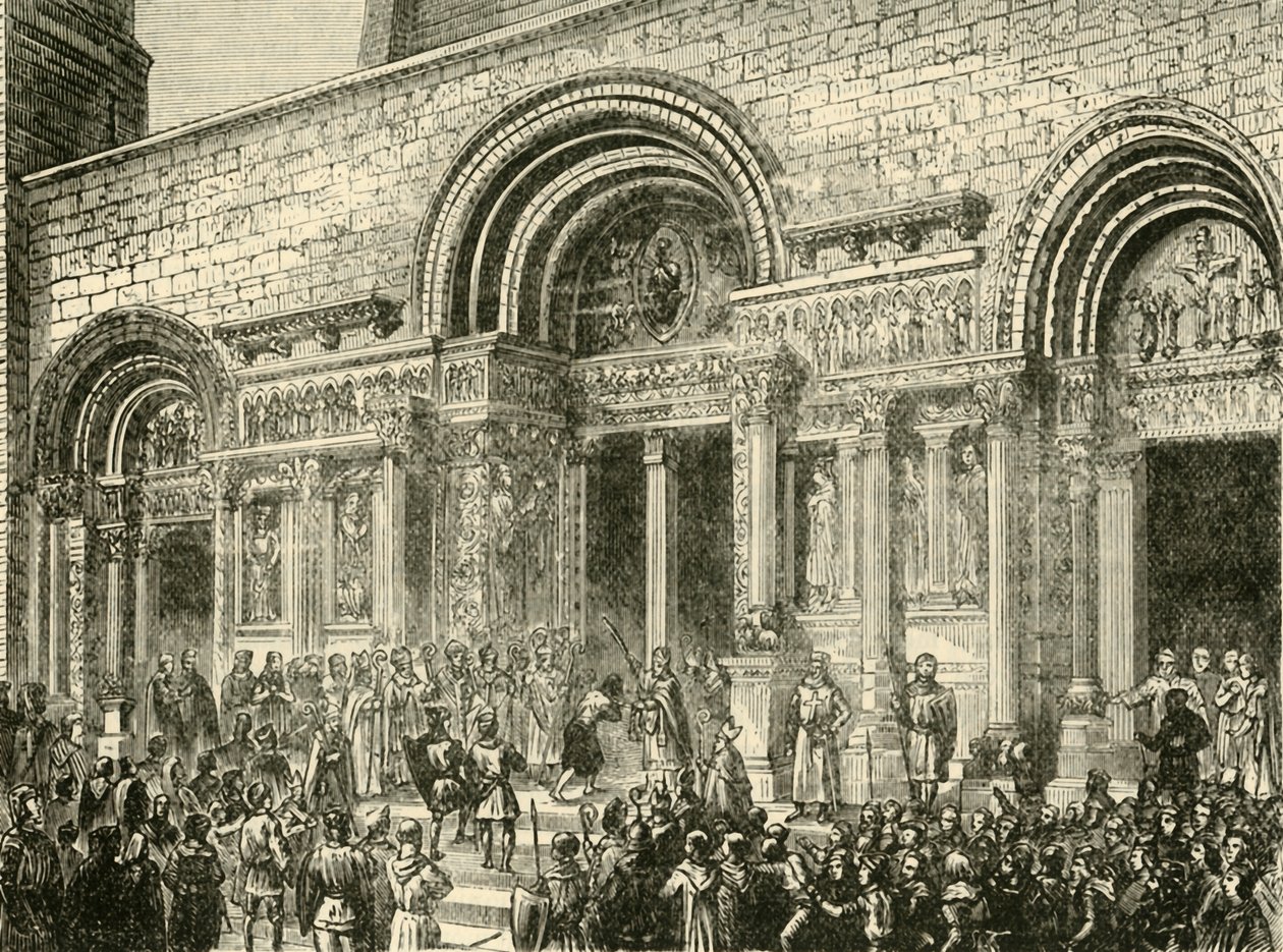 Boetedoening van Raymond VI, Graaf van Toulouse, ca. 1209 door Unbekannt