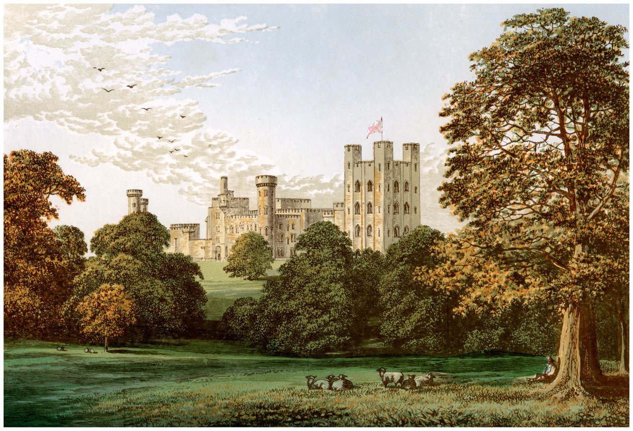 Penrhyn Castle, Caernarvonshire, Wales, huis van Lord Penrhyn door Unbekannt