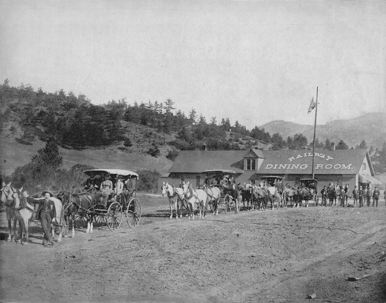 Pikes Peak Col. Tolweg, ca. 1897 door Unbekannt
