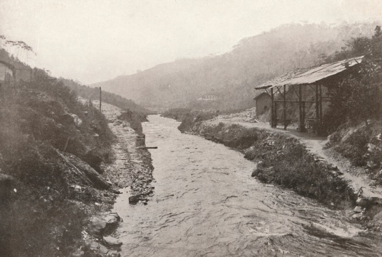Pirahy Diversion: Uitzicht stroomafwaarts vanaf de uitgang van de tunnel, 1914 door Unbekannt