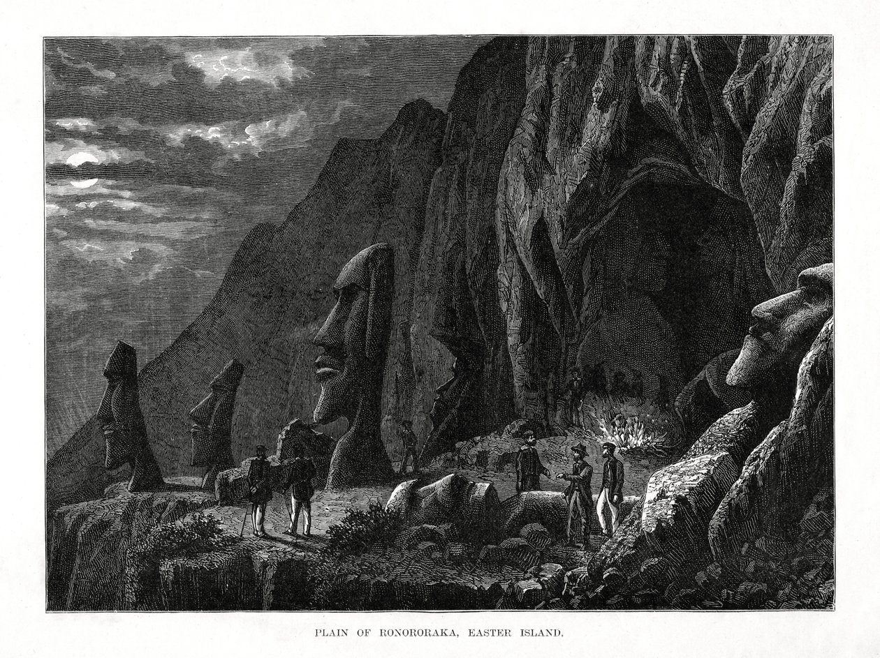 Vlakte van Ronororaka, Paaseiland, 1877 door Unbekannt