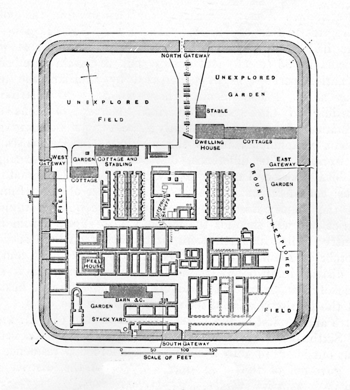 Plan van Bremenium, 1902 door Unbekannt