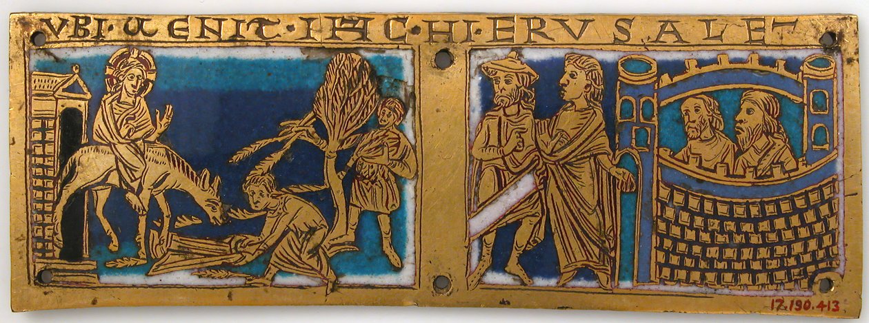 Plaquette van een draagbaar altaar met scènes uit het leven van Jezus door Unbekannt