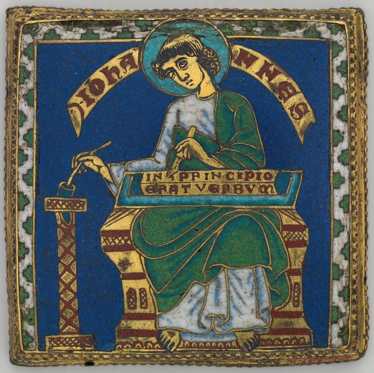 Plaquette met Sint Jan de Evangelist door Unbekannt