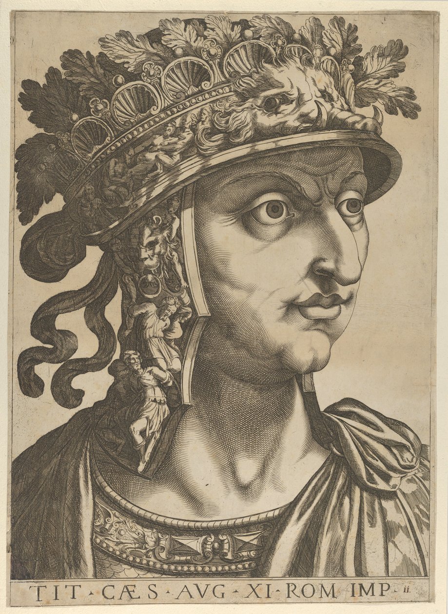 Plaat 11: Titus Vespasianus kijkt naar rechts, uit 