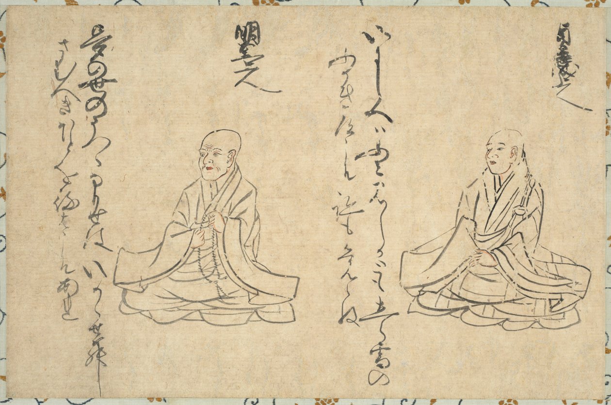 Poëtische Onsterfelijken van de Boeddhistische Geestelijkheid Shakkyo Kasen Emaki, 1300s-1400s door Unbekannt