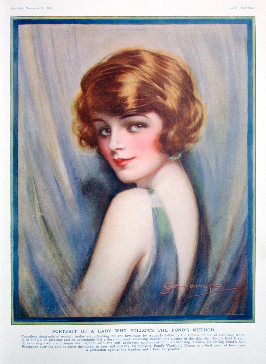 Ponds Cream advertentie, 1928 door Unbekannt