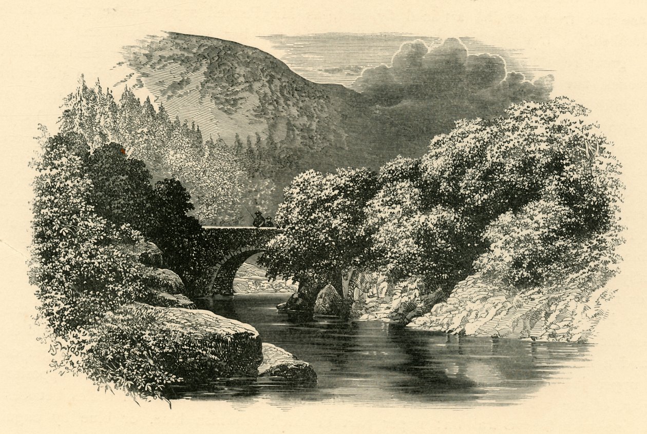 Pont Aberglaslyn, Noord-Wales, ca. 1890 door Unbekannt