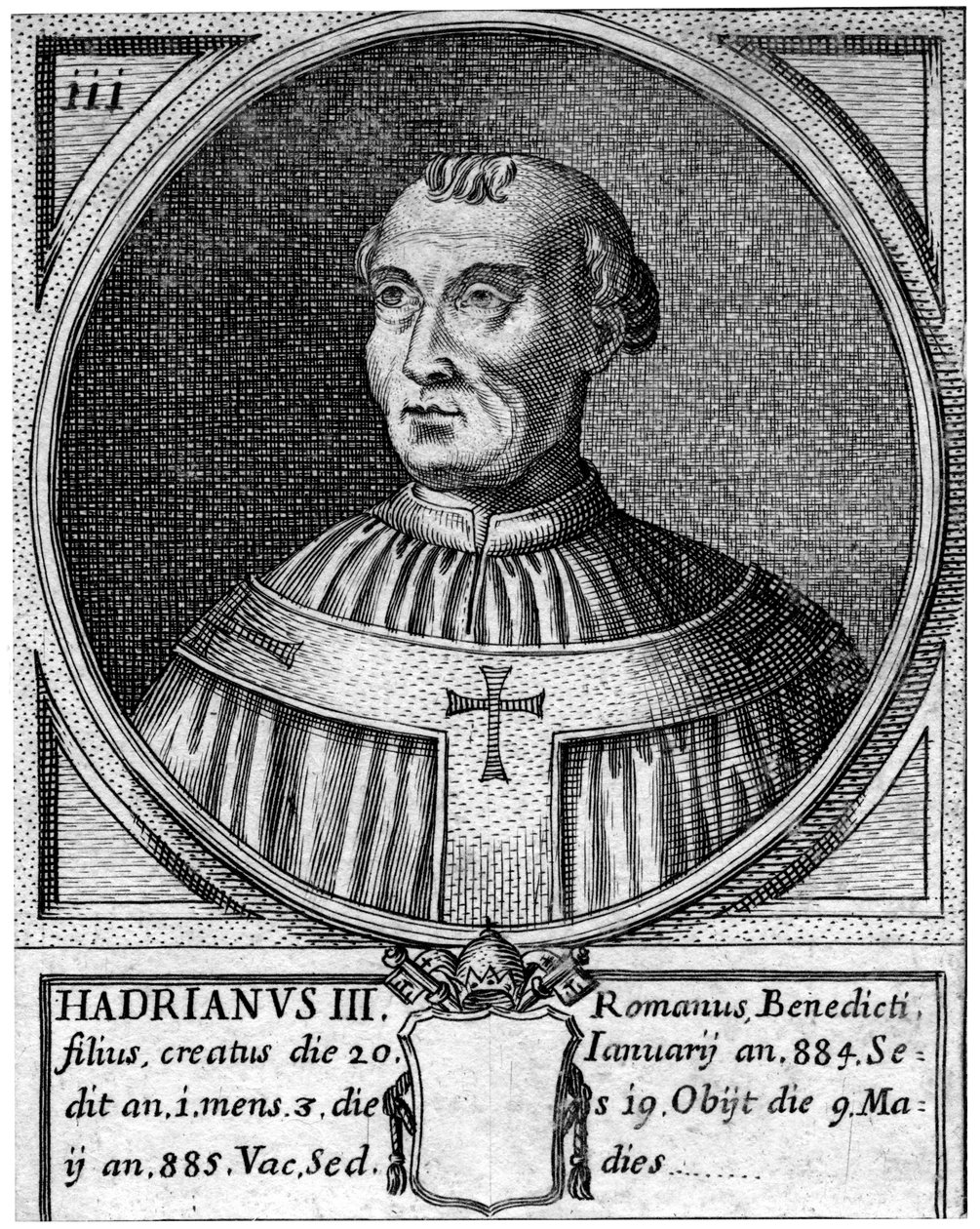 Paus Adrianus III door Unbekannt