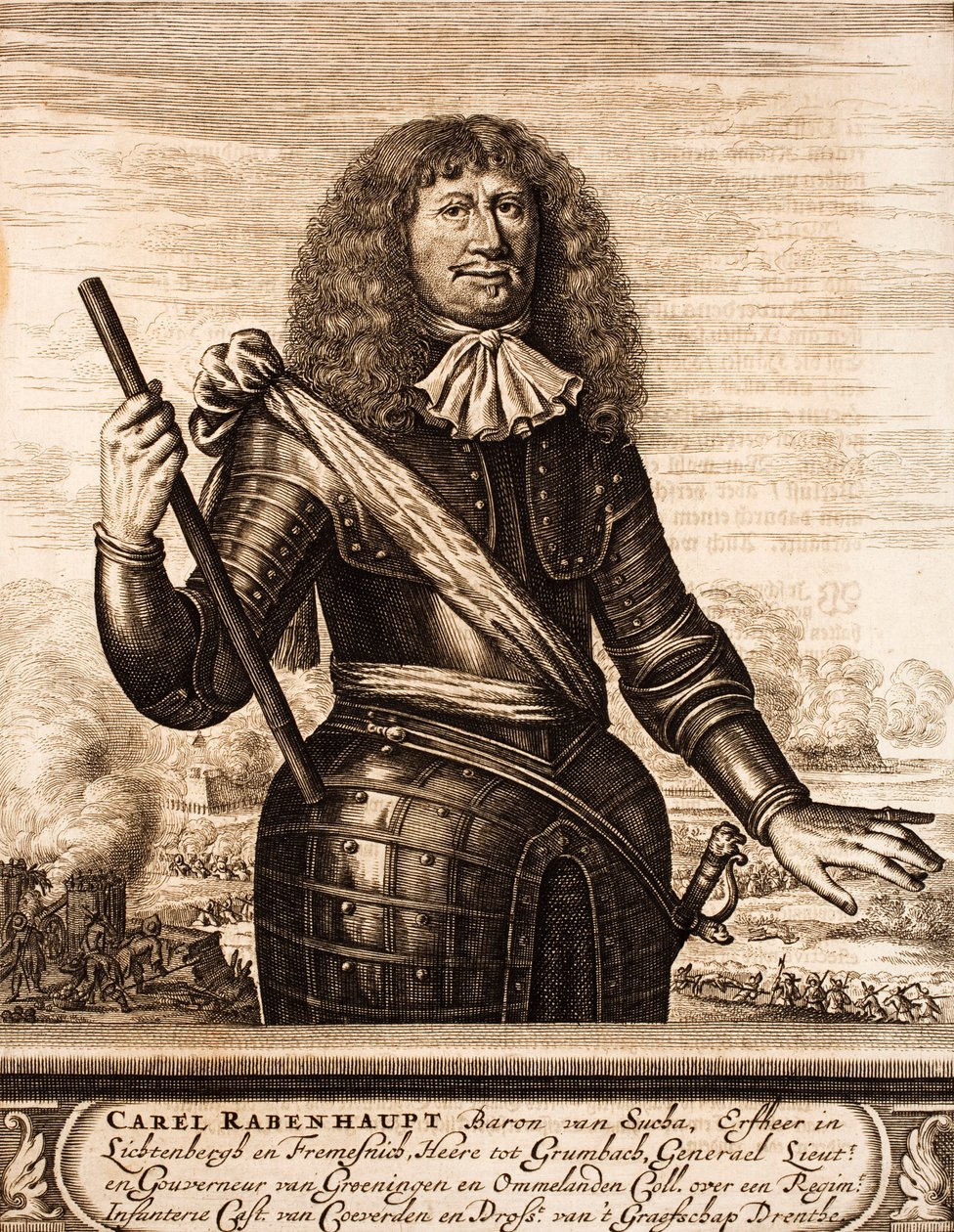 Portret van Carl von Rabenhaupt 1602-1675 uit: Schauplatz des Krieges door Unbekannt