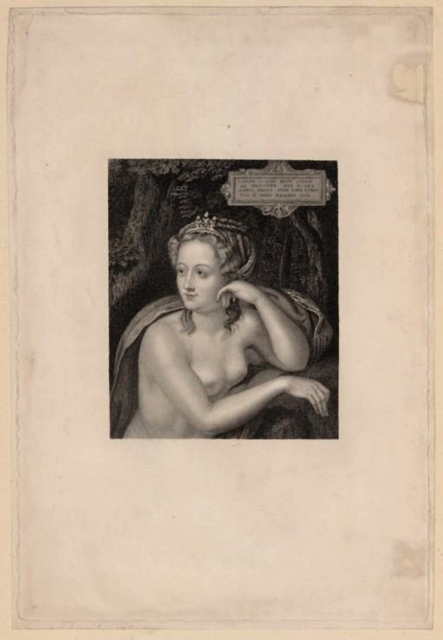 Portret van Diane de Poitiers, midden 16e eeuw door Unbekannt