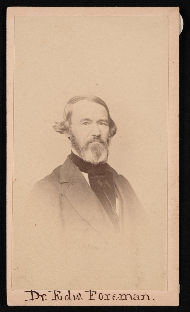 Portret van Dr. Edward R. Foreman 1808-1885, voor 1876 door Unbekannt