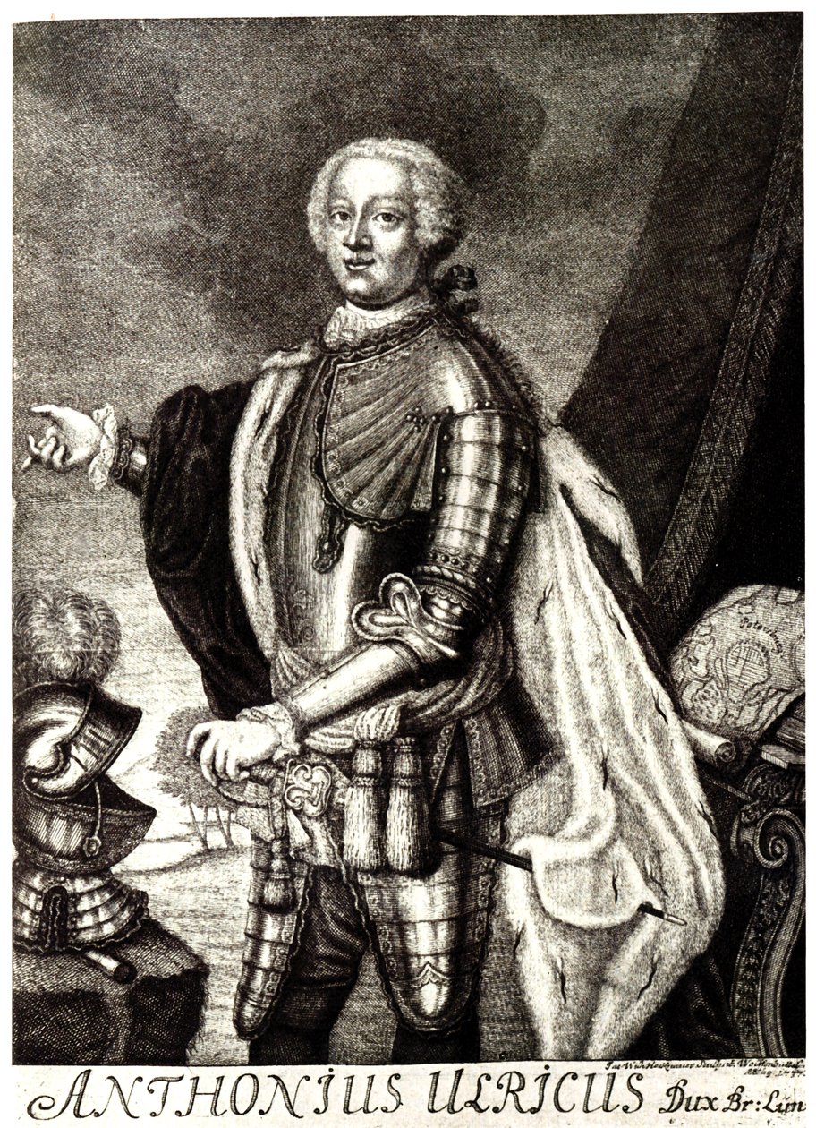 Portret van hertog Anthony Ulrich van Brunswijk 1714-1774 door Unbekannt
