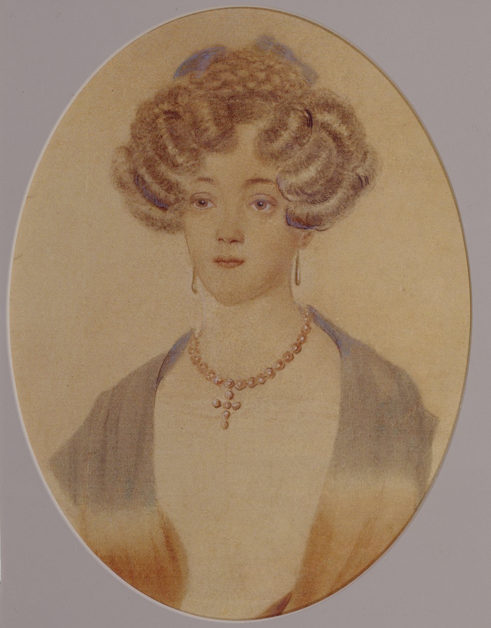 Portret van Ekaterina Nikolayevna Goncharova 1809-1843, eind jaren 1820-begin jaren 1830 door Unbekannt
