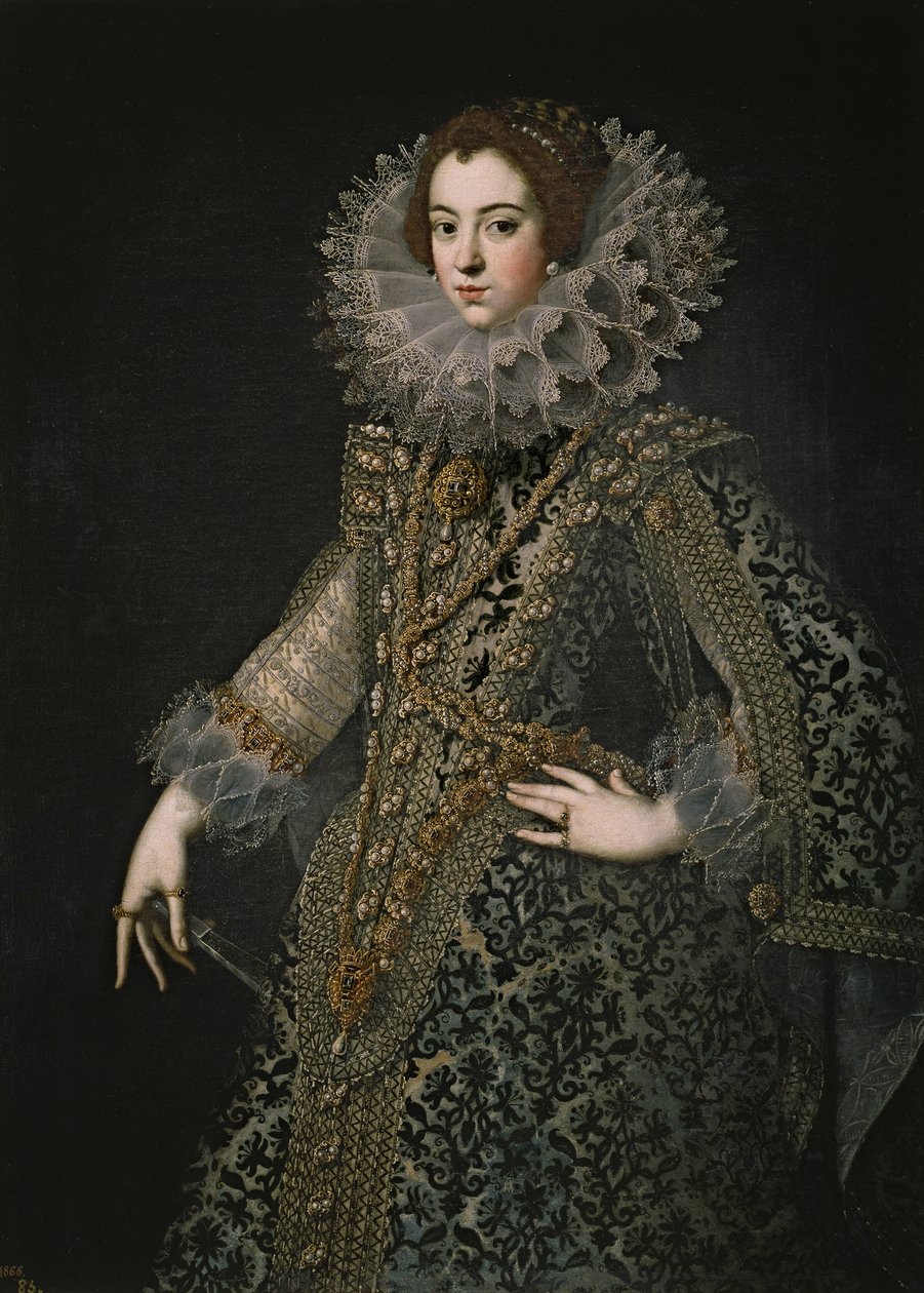 Portret van Elisabeth van Frankrijk 1602-1644, Koningin-gemalin van Spanje, ca. 1620 door Unbekannt