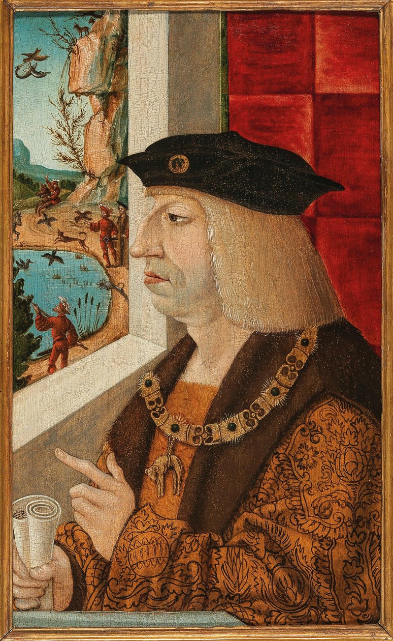 Portret van Keizer Maximiliaan I 1459-1519, 16e eeuw door Unbekannt