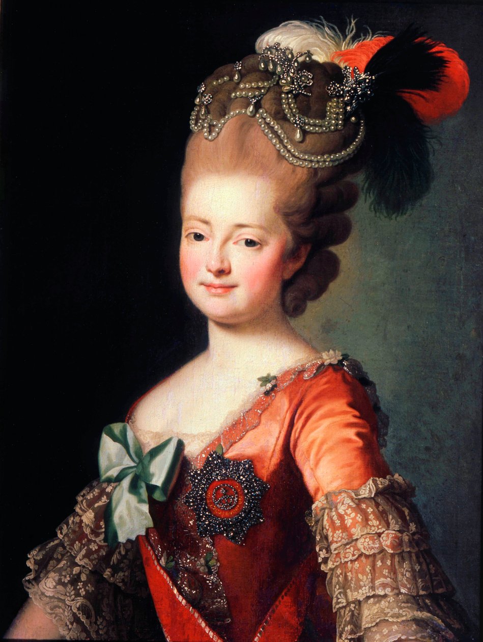 Portret van keizerin Maria Fjodorovna, laat 18e of begin 19e eeuw door Unbekannt