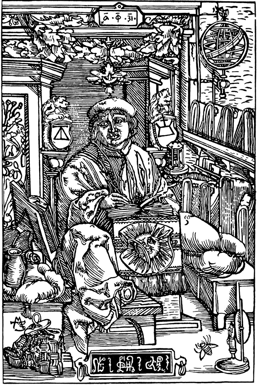 Portret van Francysk Skaryna 1486-1541, 1517 door Unbekannt