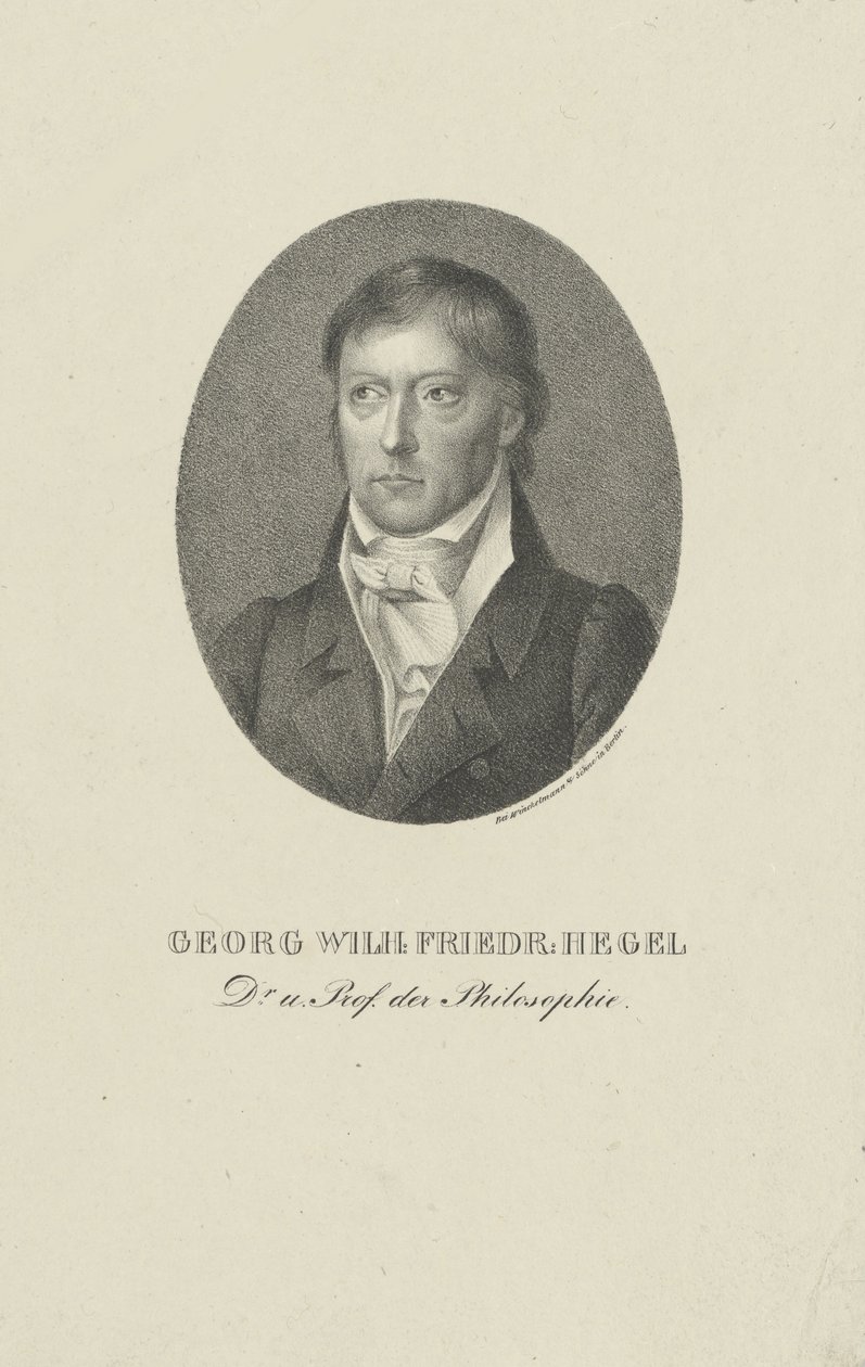 Portret van Georg Wilhelm Friedrich Hegel door Unbekannt