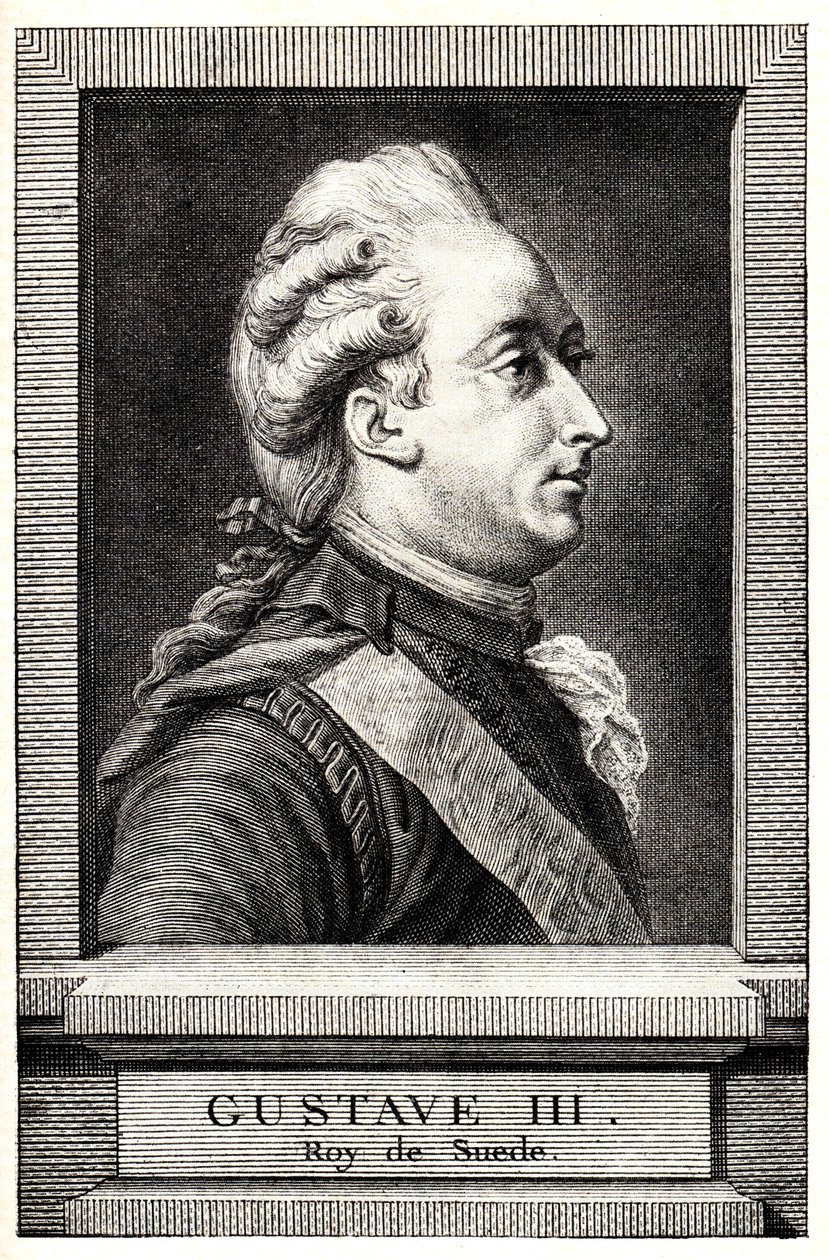 Portret van Gustav III van Zweden door Unbekannt