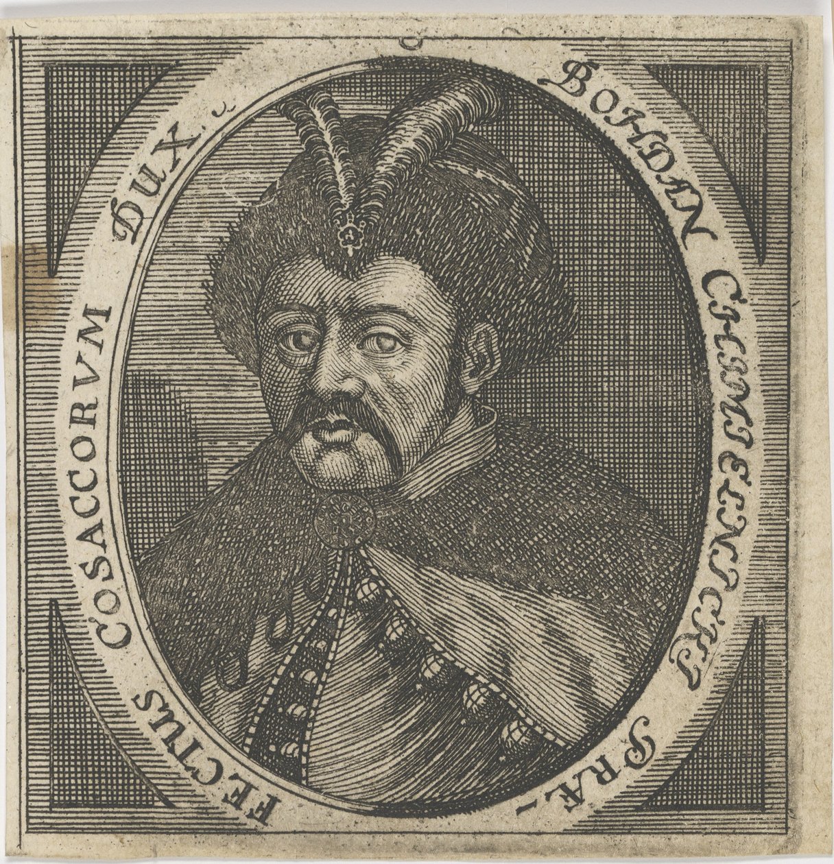 Portret van Hetman Bohdan Khmelnytsky 1595-1657, na 1650 door Unbekannt