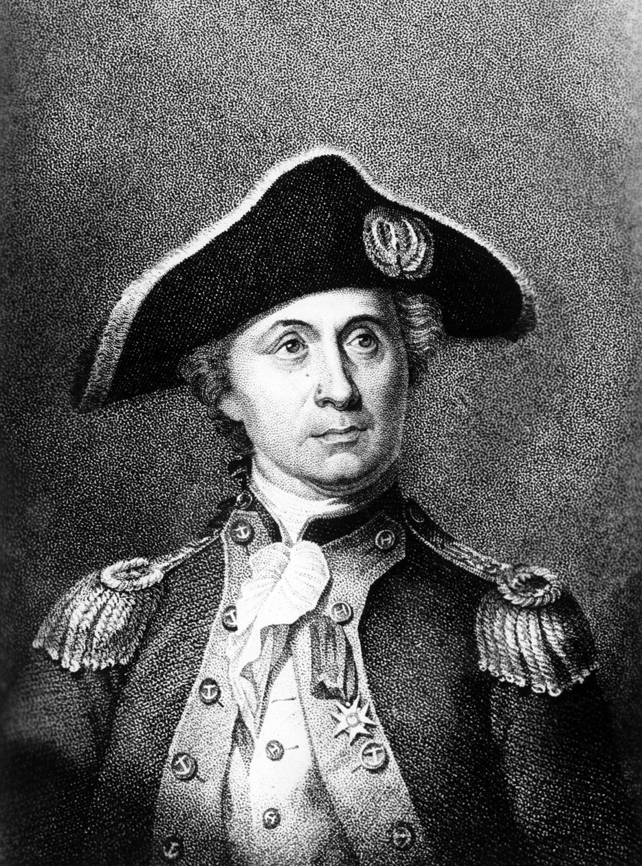 Portret van John Paul Jones, Schotse zeeman die deelnam aan de Amerikaanse Revolutie door Unbekannt