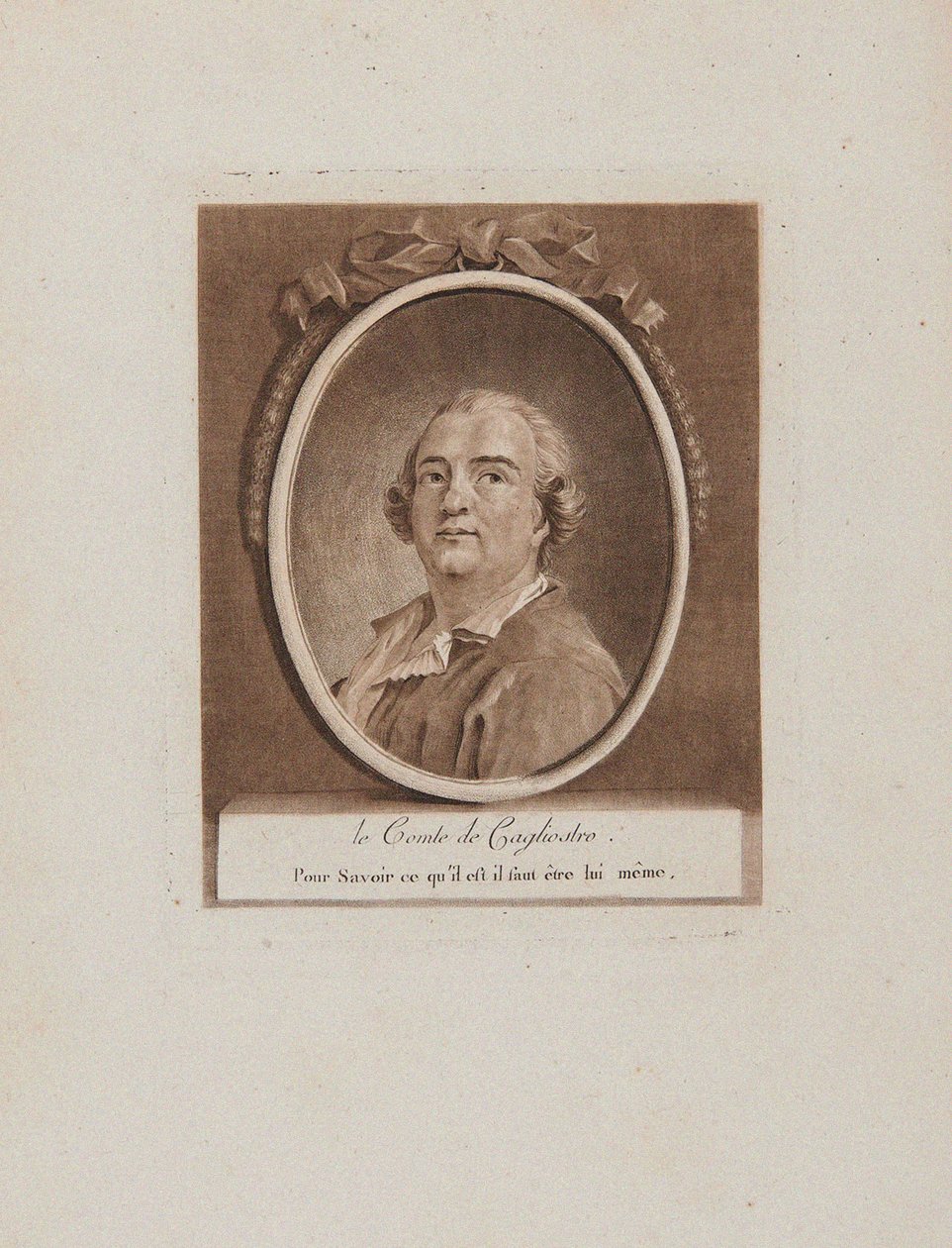 Portret van Joseph Balsamo, graaf van Cagliostro, 18e eeuw door Unbekannt