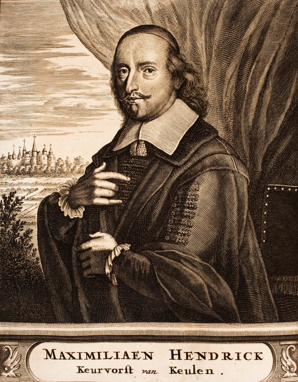 Portret van Maximiliaan Hendrik van Beieren 1621-1688, Aartsbisschop van Keulen door Unbekannt