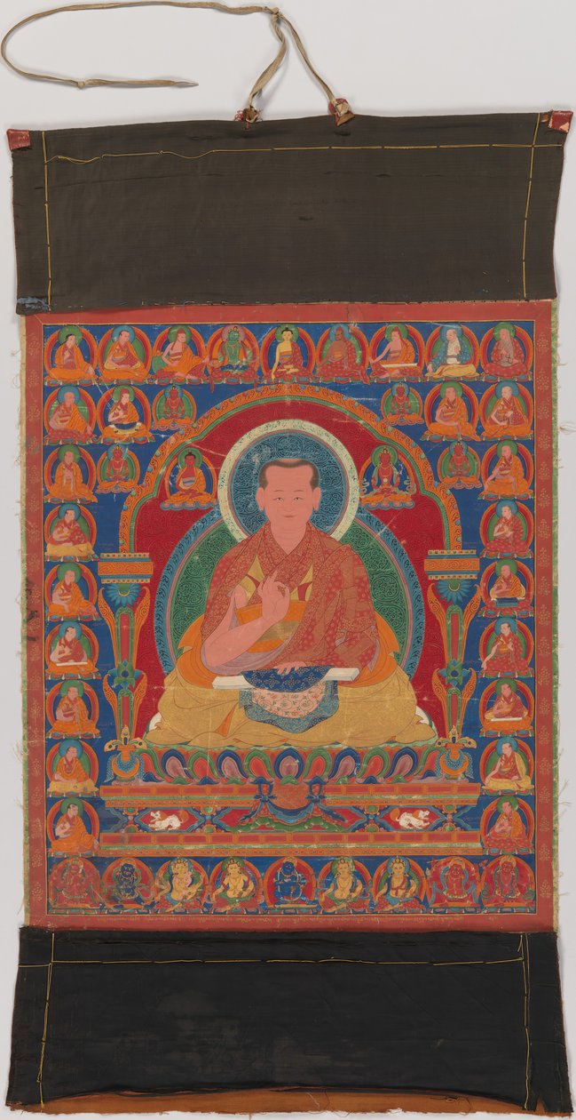 Portret van Munchen Sangye Rinchen, de Achtste Abt van het Ngor Klooster door Unbekannt
