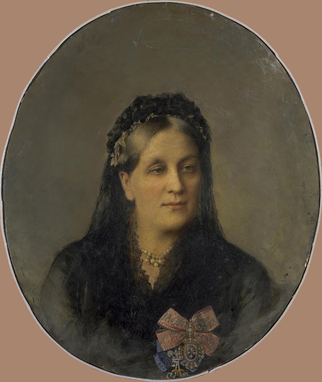 Portret van prinses Maria Alexandrovna Dolgorukaya, née Apraxina 1816-1892, tweede helft van de 19e eeuw door Unbekannt