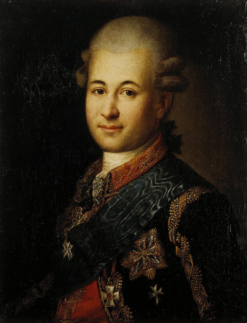 Portret van Semyon Zorich 1745-1799, de favoriet van Catharina de Grote, Eind 18e eeuw door Unbekannt