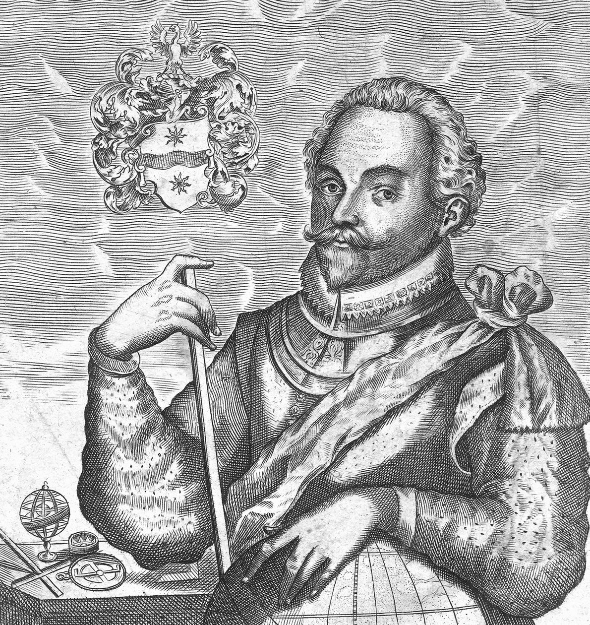 Portret van Sir Francis Drake. Frontispice uit The World Encompassed door Unbekannt