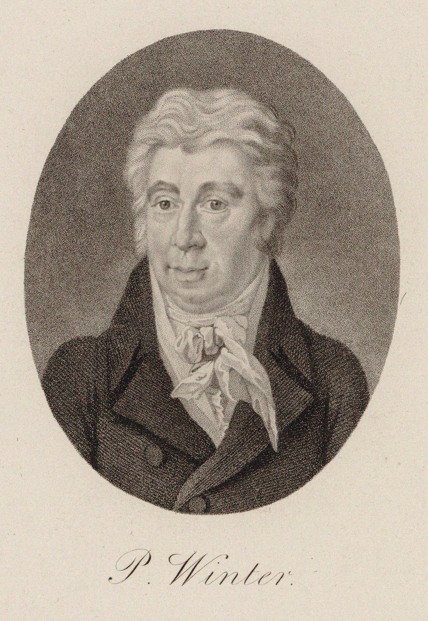 Portret van de componist Peter von Winter 1754-1825, ca. 1825 door Unbekannt
