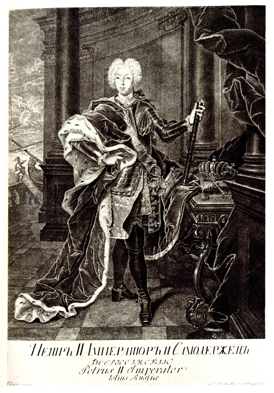 Portret van tsaar Peter II van Rusland 1715-1730 door Unbekannt