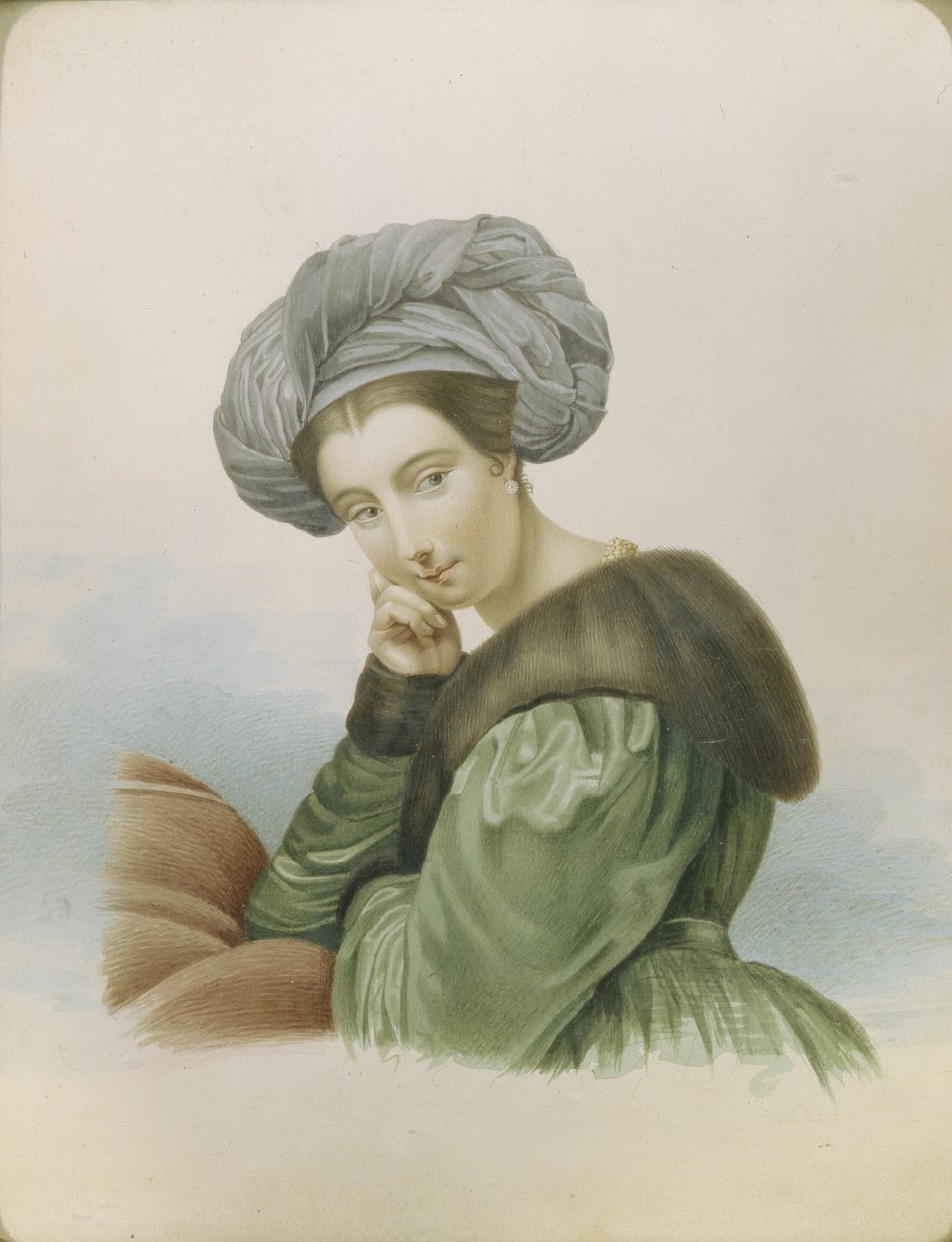 Portret van de actrice Ekaterina Semyonova 1786-1849, begin 19e eeuw door Unbekannt