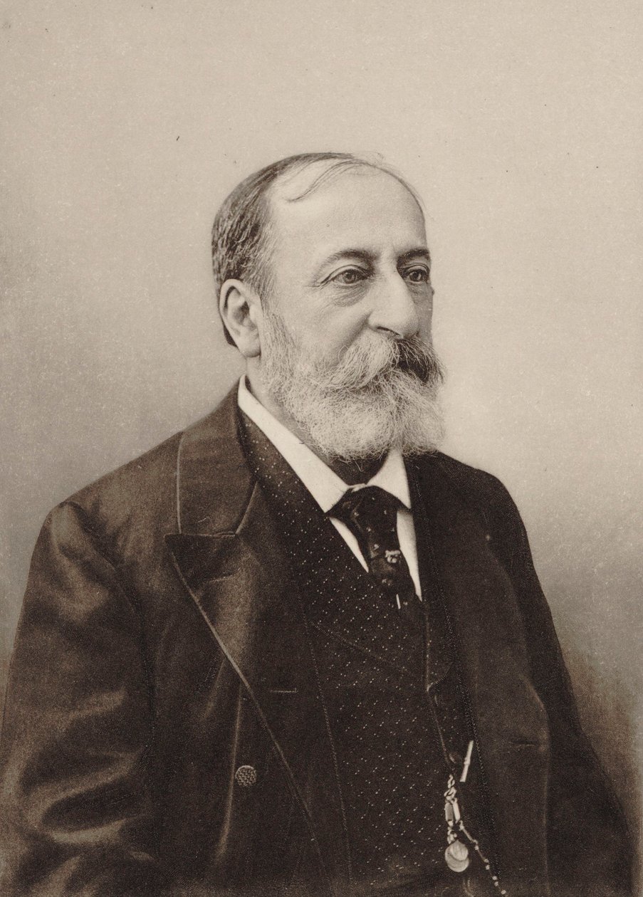 Portret van de componist Camille Saint-Saëns 1835-1921, 1900 door Unbekannt