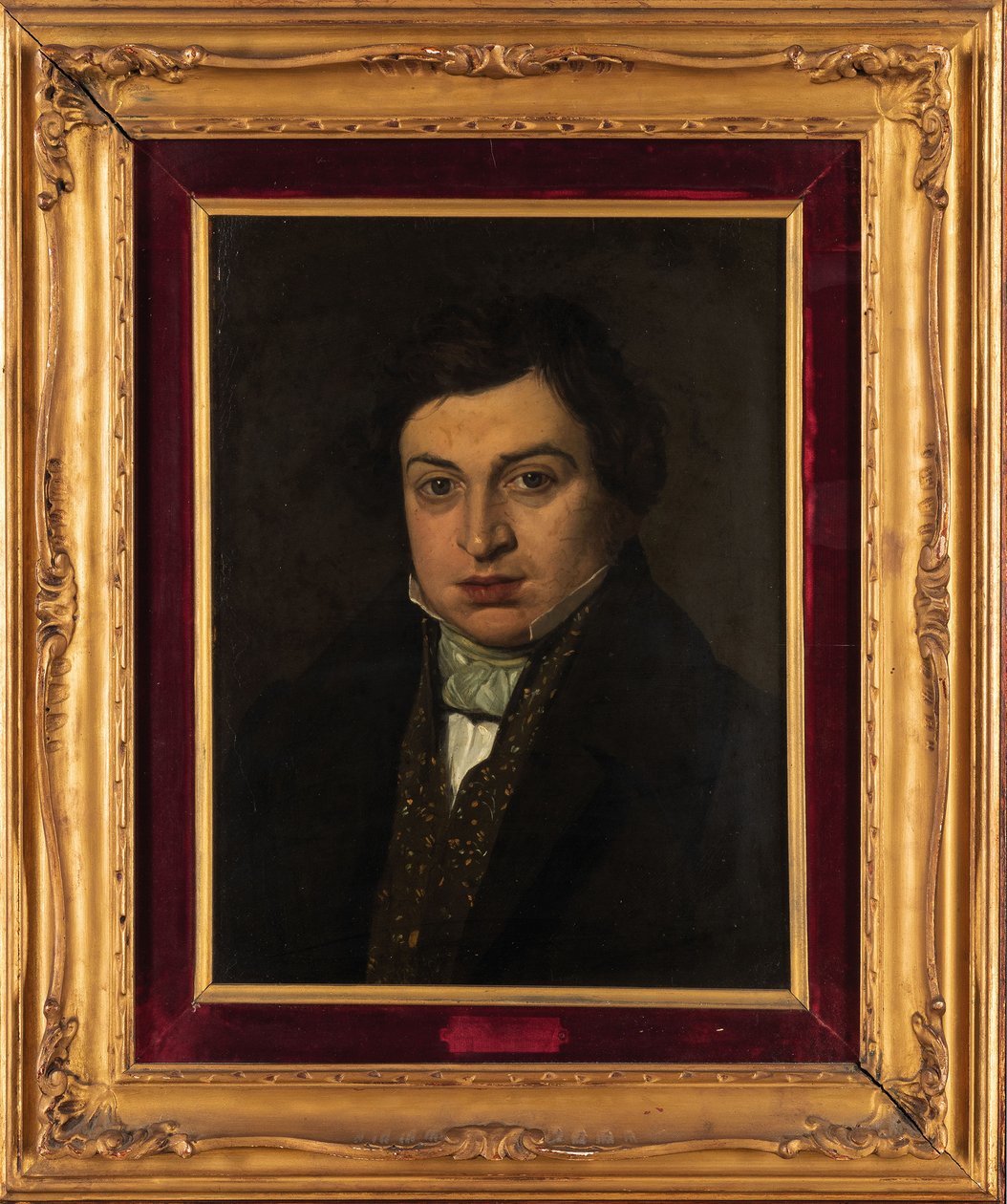Portret van de componist Gioachino Antonio Rossini 1792-1868 door Unbekannt