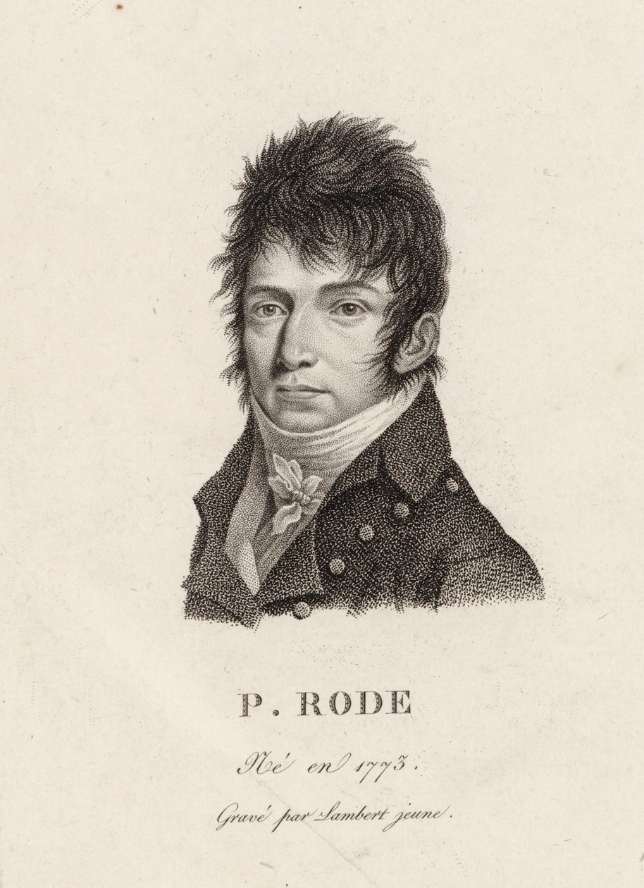 Portret van de componist Pierre Jacques Joseph Rode door Unbekannt
