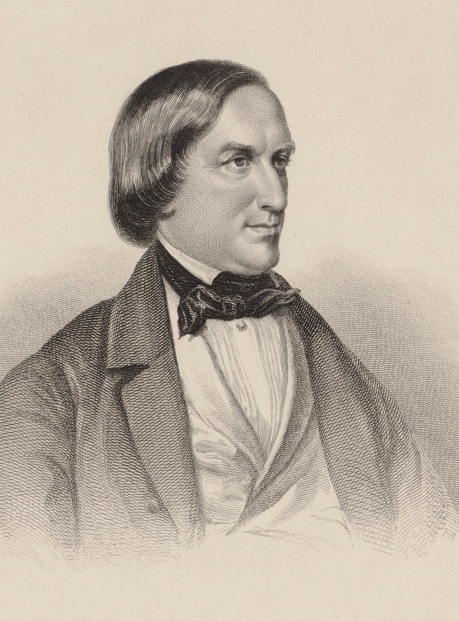 Portret van de pianist en componist Karl August Krebs 1804-1880 door Unbekannt