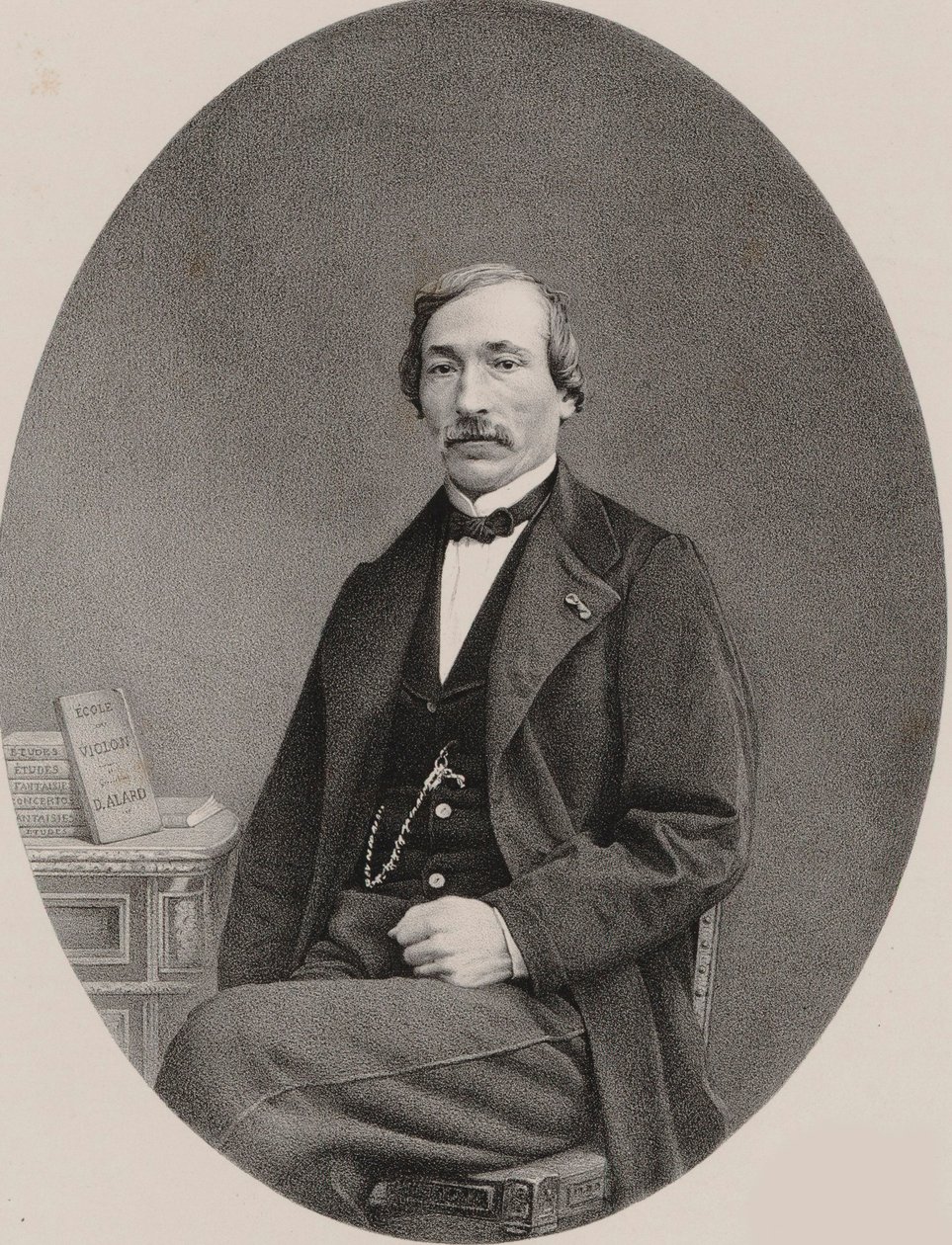 Portret van de violist en componist Delphin Alard 1815-1888, 1870 door Unbekannt