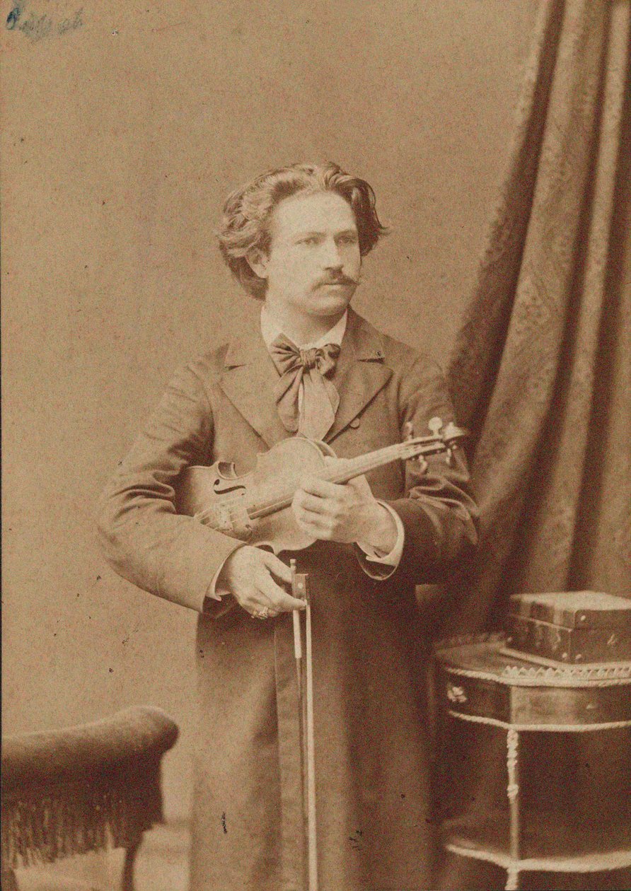 Portret van de violist en componist Frantisek Ondricek 1857-1922, 1882-1883 door Unbekannt