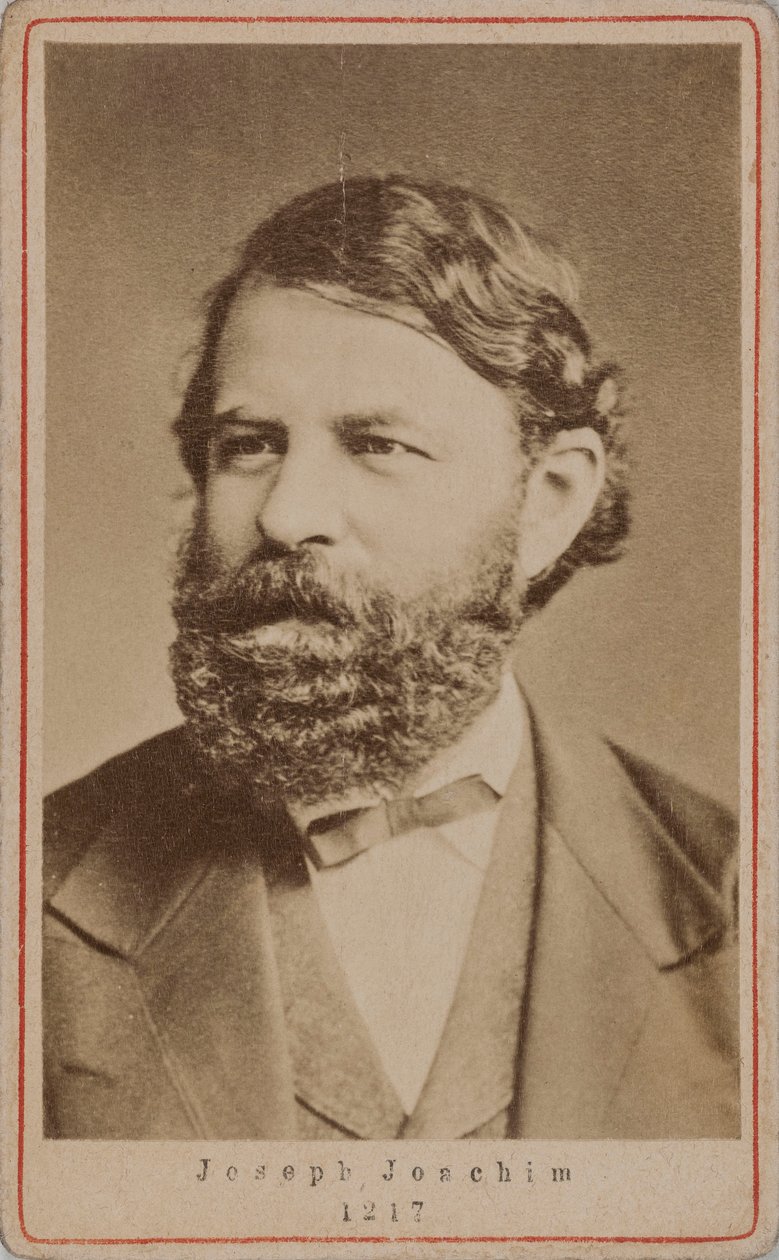 Portret van de violist en componist Joseph Joachim 1831-1907, 1870s door Unbekannt