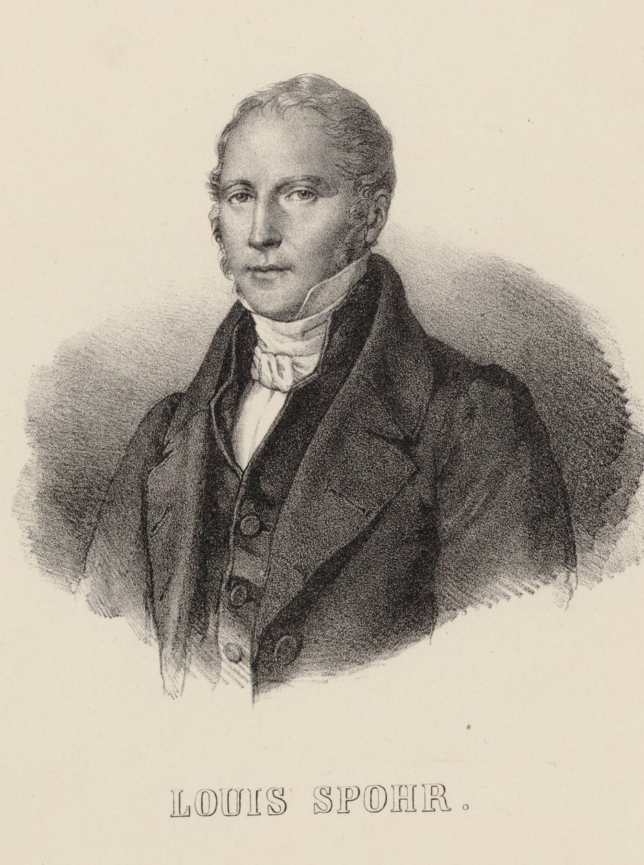 Portret van de violist en componist Louis Spohr 1784-1859, ca. 1840 door Unbekannt